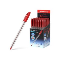 Erichkrause Boligrafo U-108 Classic Stick - Ultra Glide Technology - Tinta Roja