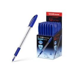 Erichkrause Boligrafo U-109 Classic Stick&Grip - Ultra Glide Technology - Tinta Azul
