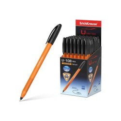 Erichkrause Boligrafo U-108 Naranja Stick - Ultra Glide Technology - Tinta Color Negro