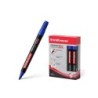 Pennarello permanente Erichkrause P-300 - Punta a scalpello - Resistente all'acqua e ai raggi UV - Colore blu 12pz 12pz
