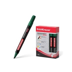 Erichkrause Marcador Permanente P-300 - Punta Biselada - Resistente al Agua y a los Rayos UV - Color Verde