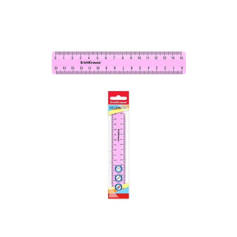 Righello per torta Erichkrause - 15 cm - Rosa - Sacchetto in polietilene Righello per torta Erichkrause - 15 cm - Rosa - Sacchetto in polietilene
