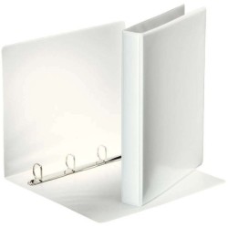 Esselte Cartelline a canguro gamma base A4 - Diametro 25 mm - Anelli 4D - Bianco - Formato A4 10pz 10pz