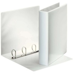 Esselte Cartella a marsupio Gamma Basic 40 mm - Meccanismo a 4 anelli misti - 2 tasche esterne - A4 - Bianco 10pz 10pz