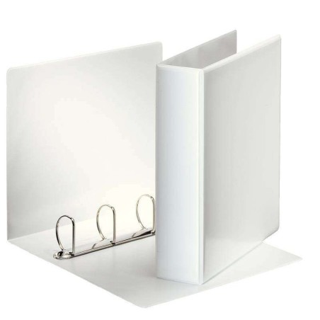 Esselte Cartella a marsupio Gamma Basic 50 mm - Meccanismo a 4 anelli misti - 2 tasche esterne - A4 - Bianco 10pz 10pz