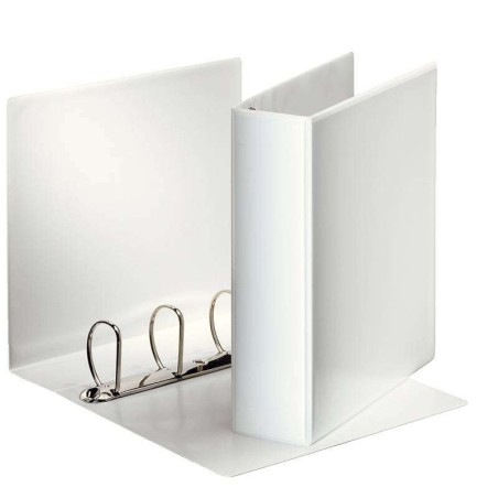 Esselte Cartella a marsupio Gamma Basic 60 mm - Meccanismo a 4 anelli misti - 2 tasche esterne - A4 - Bianco 10pz 10pz