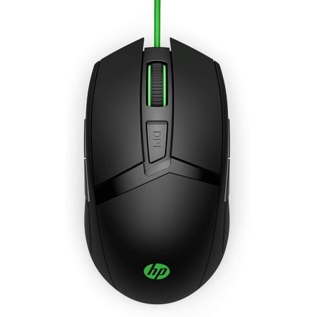 HP 300 Pavilion Raton Gaming USB 5000dpi - 7 Botones - Iluminacion LED - Uso Ambidiestro - Color Negro