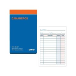 Dohe Talonario de Comandas - Bolsillo Natural - 50x3 Hojas Autocopiativas - Triplicado