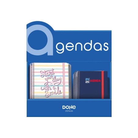 Dohe Expositor de 28 Agendas Escolares Espiral Nexus - 18 Agendas A5 Semana Vista Surtidas y 10 Agendas A6 Dia Pagina Surtidas