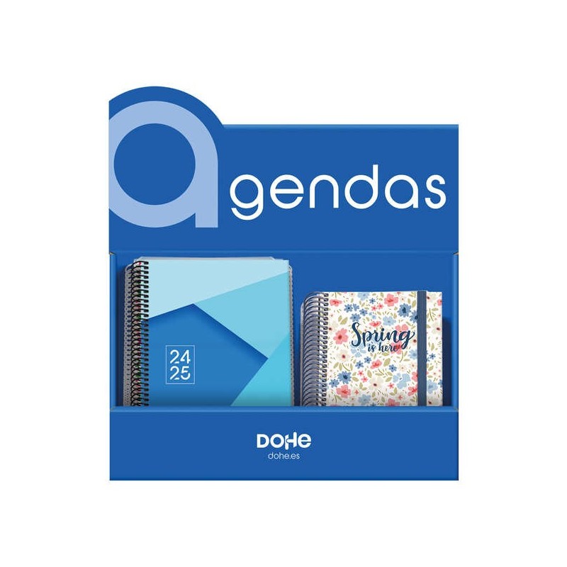 Dohe Expositor de 25 Agendas Escolares Espiral Prime-Basic A5, A6 Surtidas Dohe Expositor de 25 Agendas Escolares Espiral Prime-Basic A5, A6 Surtidas