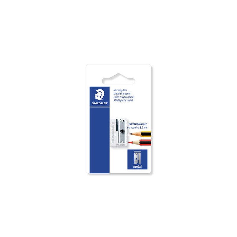 Staedtler 510 10 Temperamatite in metallo con lama in metallo - Angolo di affilatura 23° - 1 foro Staedtler 510 10 Temperamatite in metallo con lama in metallo - Angolo di affilatura 23° - 1 foro