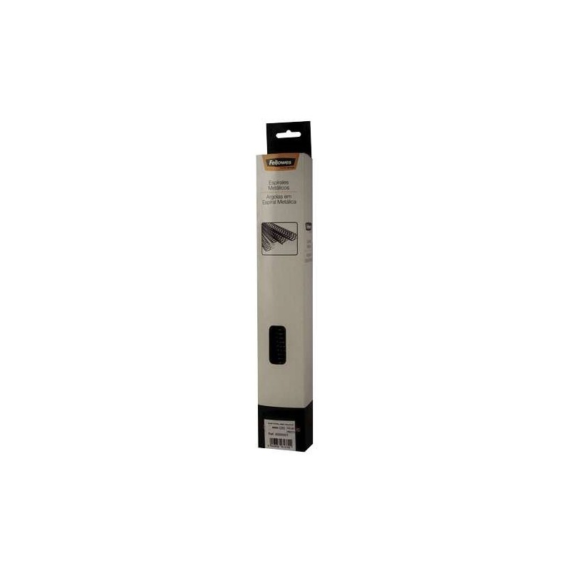 Fellowes Pack de 100 Espirales Metalicas 14mm - Hasta 100 Paginas - Color Negro Fellowes Pack de 100 Espirales Metalicas 14mm - Hasta 100 Paginas - Color Negro