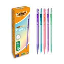 Bic Matic Pastel Portaminas 0.7mm HB con Goma - Punta Retractil - Cuerpo de Colores Pastel Surtidos
