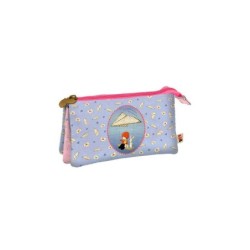 Dohe Santoro Poppi Loves Messenger Borsa da trasporto tripla - 3 scomparti - Chiusure con cerniera