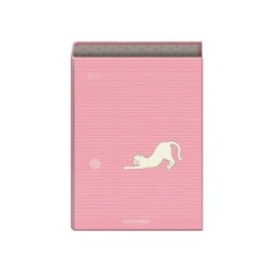 Dohe Santoro Felines Carpeta de 4 Anillas Formato Folio - Cubierta de Carton Forrado - Anillas Niqueladas de 40mm