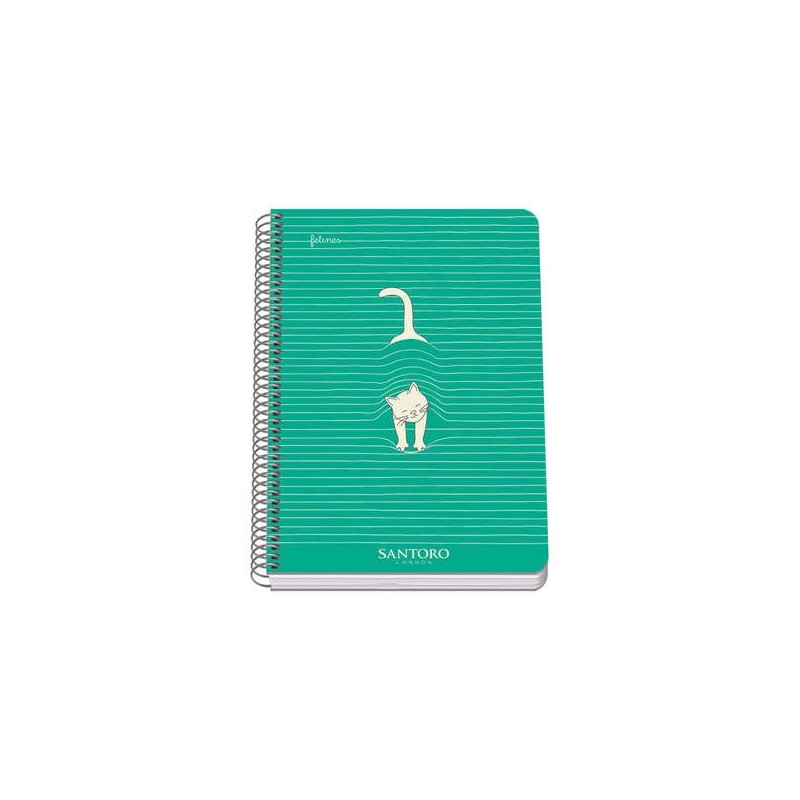 Dohe Santoro Felines Cuaderno Espiral Tapa Rigida - Tamaño A5 de 80 Hojas 90gr - Hojas con Cuadricula 4mm Dohe Santoro Felines Cuaderno Espiral Tapa Rigida - Tamaño A5 de 80 Hojas 90gr - Hojas con Cuadricula 4mm