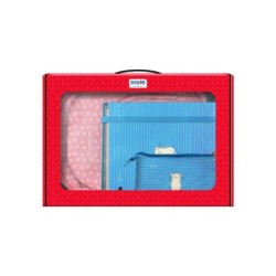 Dohe Santoro Felines Pack de Mochila Grande + Portatodo Triple + Carpeta de 4 Anillas Formato A4 con Recambio de 100 Hojas