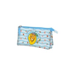 Astuccio triplo Dohe Kakao Friends per le vacanze estive - 3 scomparti - Chiusure con cerniera