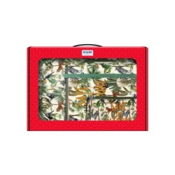 Dohe WWF Save the Nature Pack de Mochila Grande + Portatodo Triple + Carpeta de 4 Anillas Formato A4 con Recambio de 100 Hojas
