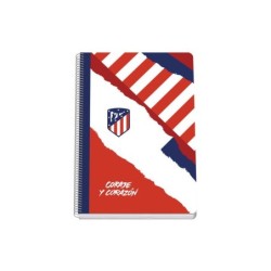 Taccuino a spirale Dohe Atletico de Madrid Coraggio e Cuore Copertina rigida - Formato Folio da 80 fogli da 90 gr - Fogli con gr