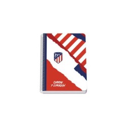 Quaderno a spirale Dohe Atletico de Madrid Coraggio e Cuore Copertina rigida - Formato A5 da 80 fogli da 90 gr - Fogli con grigl