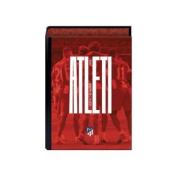 Dohe Atletico de Madrid Atleti Raccoglitore a 4 anelli formato Folio - Copertina in cartone foderato - Anelli nichelati da 40 mm