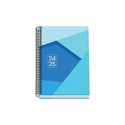 Dohe Tamgram Agenda Escolar Espiral A5 - Dia Pagina - Papel 70g/m2 - Cubierta de Carton Plastificado - Color Azul