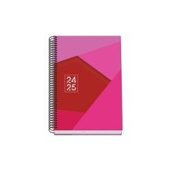 Agenda scolastica Dohe Tamgram Spiral A5 - Dia Page - Carta 70 g/m2 - Copertina in cartone laminato - Colore rosa