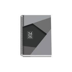 Dohe Tamgram Agenda Escolar Espiral A5 - Semana Vista - Papel 70g/m2 - Cubierta de Carton Plastificado - Color Negro