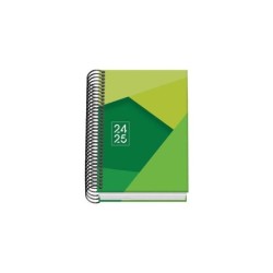 Agenda scolastica a spirale Dohe Tamgram A6 - Diametro pagina - Carta 70 g/m2 - Copertina in cartone laminato - Colore verde
