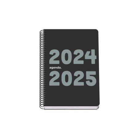 Dohe Memory Agenda Escolar Espiral A5 - Semana Vista - Papel 70g/m2 - Cubierta de Polipropileno - Color Negro