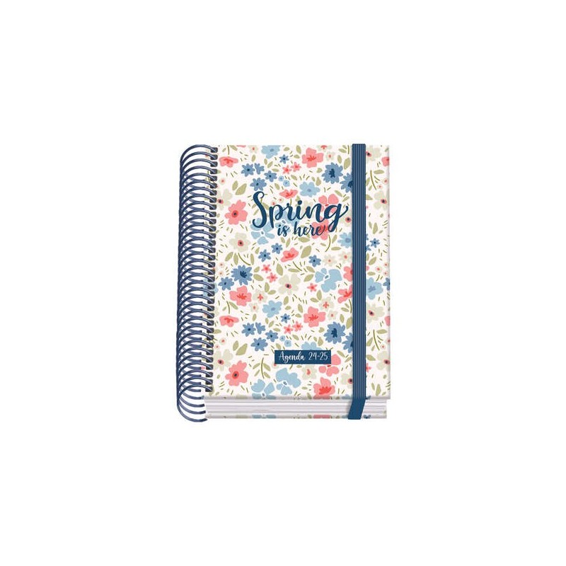 Dohe Spring Agenda Escolar Espiral A6 - Dia Pagina - Papel 70g/m2 - Cubierta de Carton Plastificado - Cierre de Goma Elastica Dohe Spring Agenda Escolar Espiral A6 - Dia Pagina - Papel 70g/m2 - Cubierta de Carton Plastificado - Cierre de Goma Elastica