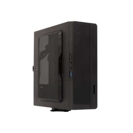 Unykach UK1007 Caja Torre Mini-ITX - Fuente de Alimentacion 150W Incluida - Tamaño Disco Soportado 2.5" - USB-A 2.0/3.2 y Audio