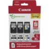 Canon PG-540L/CL-541XL Confezione multipla da 3 cartucce d'inchiostro originali + 50 fogli di carta fotografica - 5224B015