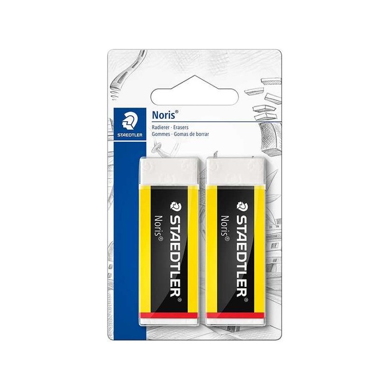 Staedtler Noris 526 Goma de Borrar - Plastico - Alta Calidad - Minimos Residuos - Color Blanco Staedtler Noris 526 Goma de Borrar - Plastico - Alta Calidad - Minimos Residuos - Color Blanco