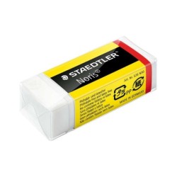 Staedtler Noris 526 N30 Goma de Borrar con Faja de Carton - Alta Calidad - Minimos Residuos - Color Blanco