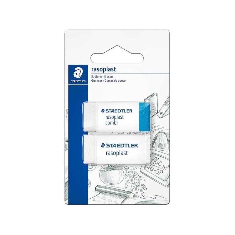 Staedtler Pack de 1 Goma de Borrar 526 Rasoplast Combi + 1 Goma de Borrar 526 Rasoplast Staedtler Pack de 1 Goma de Borrar 526 Rasoplast Combi + 1 Goma de Borrar 526 Rasoplast