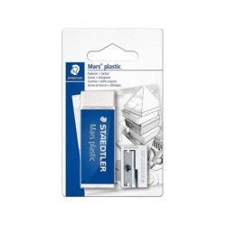 Staedtler Pack de 1 Goma de Borrar Mars Plastic + 1 Sacapuntas de Metal 510