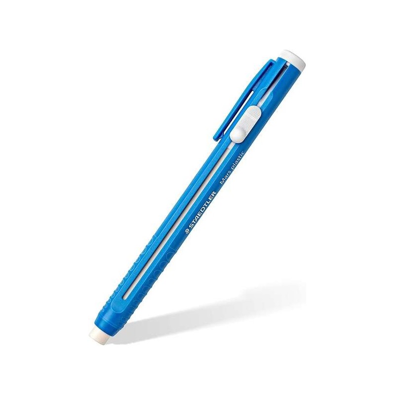 Staedtler Mars Plastic 528 50 Portagomas en Forma de Lapiz - Con Cursor para Deslizar la Goma - Sin Ftalatos ni Latex