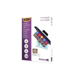 Fellowes Pack de 100 Fundas AutoAdhesivas para Plastificar Brillo A3 - 80 Micras - Alta Calidad - Transparente