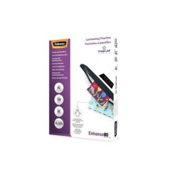 Fellowes Confezione da 100 maniche per plastificazione lucida A5 - 80 micron - Alta qualità - Trasparente