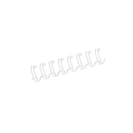 Confezione da 100 spirali metalliche doppie Fellowes da 10 mm - Fino a 80 pagine - Colore bianco