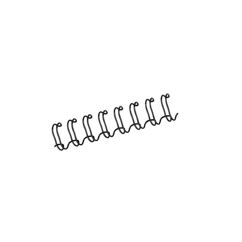Confezione da 100 spirali metalliche doppie Fellowes da 10 mm - Fino a 80 pagine - Colore nero Confezione da 100 spirali metalliche doppie Fellowes da 10 mm - Fino a 80 pagine - Colore nero