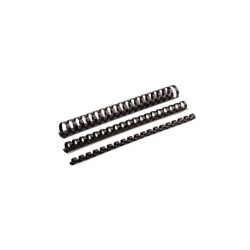 Fellowes Pack de 50 Canutillos de Plastico 45mm - Hasta 410 Hojas - Facil de Utilizar y Flexible - Alta Calidad - Color Negro
