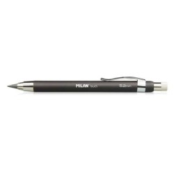 Portamine Professionale Milan con Temperino - Mina da 5,2 mm - Alta Qualità - Design e Funzionalità - Colore Nero 6pz 6pz