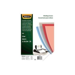 Fellowes Pack de 100 Portadas para Encuadernar de PVC A4 - 150 Micras - Muy Resistentes - Transparente