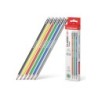 Erichkrause Lapiz de Grafito Plastico Triangular con Goma de Borrar Classic 101 Triangle HB - Color Negro
