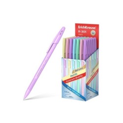 Erichkrause Boligrafo R-301 Pastel Stick 0.7 - Recargable - Tinta de Secado Rapido - Color Azul