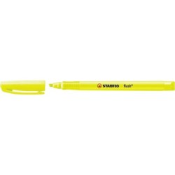 Pennarello fluorescente Stabilo Flash - Formato tascabile - Linea da 1 e 3,5 mm - Inchiostro a base acqua - Colore giallo 10pz 1
