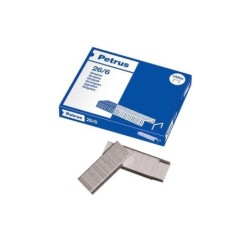 Petrus Staples 26/6 zincati - Fino a 30 fogli - Scatola da 1000 punti metallici - Perno da 6 mm